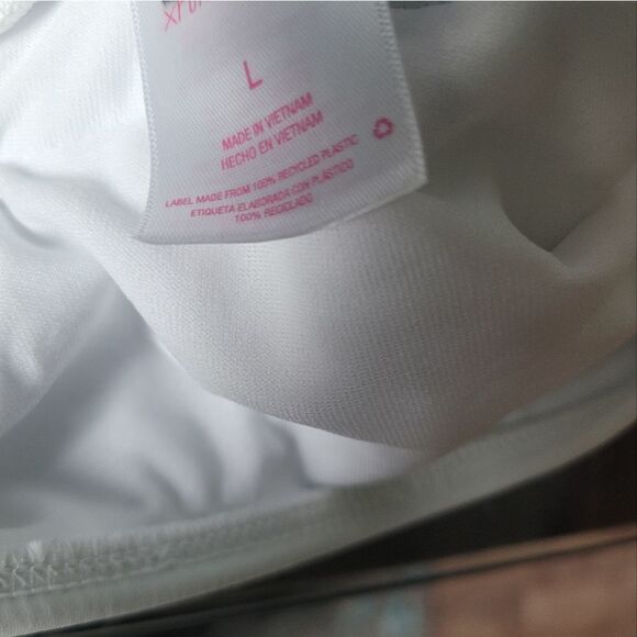 White Swimsuit With Side Stripes - Picture 4 of 5